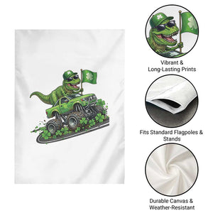 Funny St Patricks Day Dinosaur Truck Garden Flag Irish Holiday Gift TS12 Print Your Wear