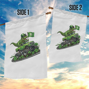 Funny St Patricks Day Dinosaur Truck Garden Flag Irish Holiday Gift TS12 Print Your Wear