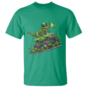 Funny St Patricks Day Dinosaur Truck T Shirt Irish Holiday Gift TS12 Irish Green Print Your Wear