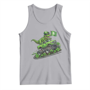 Funny St Patricks Day Dinosaur Truck Tank Top Irish Holiday Gift TS12 Athletic Heather Print Your Wear