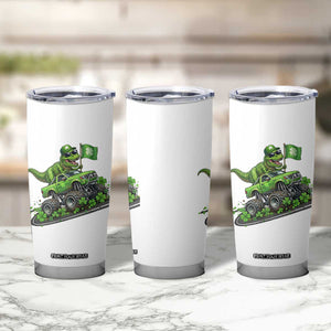 Funny St Patricks Day Dinosaur Truck Tumbler Cup Irish Holiday Gift TS12 Print Your Wear