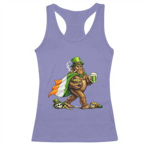 Funny St Patricks Day Bigfoot Racerback Tank Top Mythical Party Gift TS12 Violet Print Your Wear