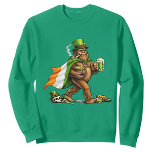 Funny St Patricks Day Bigfoot Sweatshirt Mythical Party Gift TS12 Irish Green Print Your Wear