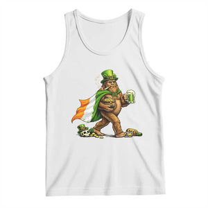 Funny St Patricks Day Bigfoot Tank Top Mythical Party Gift TS12 White Print Your Wear