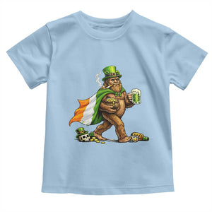 Funny St Patricks Day Bigfoot Toddler T Shirt Mythical Party Gift TS12 Light Blue Print Your Wear