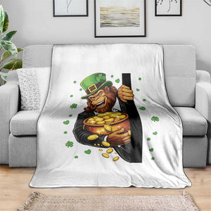Funny St Patricks Day Bigfoot Throw Blanket Irish Revelry Gift TS12 Print Your Wear