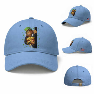Funny St Patricks Day Bigfoot Baseball Cap Irish Revelry Gift TS12 Baseball Cap Universal Fit Light Blue Print Your Wear
