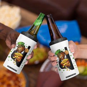 Funny St Patricks Day Bigfoot 4 in 1 Can Cooler Tumbler Irish Revelry Gift TS12 Print Your Wear