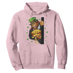 Funny St Patricks Day Bigfoot Hoodie Irish Revelry Gift TS12 Light Pink Print Your Wear