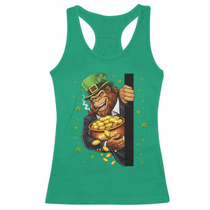 Funny St Patricks Day Bigfoot Racerback Tank Top Irish Revelry Gift TS12 Irish Green Print Your Wear