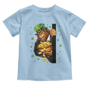 Funny St Patricks Day Bigfoot Toddler T Shirt Irish Revelry Gift TS12 Light Blue Print Your Wear