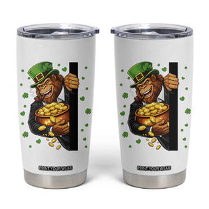 Funny St Patricks Day Bigfoot Tumbler Cup Irish Revelry Gift TS12 White Print Your Wear
