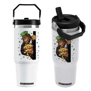 Funny St Patricks Day Bigfoot Flip Straw Tumbler Irish Revelry Gift TS12 One Size: 30 oz White Print Your Wear
