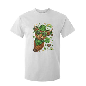 Funny Irish Highland Cow T Shirt For Kid St Patricks Day Gift TS12 White Print Your Wear