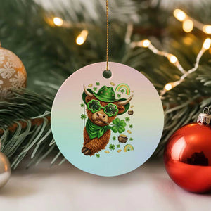 Funny Irish Highland Cow Ceramic Ornament St Patricks Day Gift TS12 1pc Pastel Print Your Wear