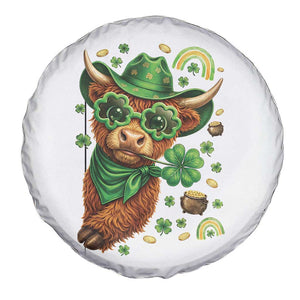 Funny Irish Highland Cow Spare Tire Cover St Patricks Day Gift TS12 Print Your Wear