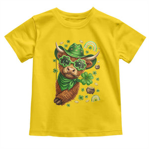 Funny Irish Highland Cow Toddler T Shirt St Patricks Day Gift TS12 Daisy Print Your Wear