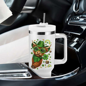 Funny Irish Highland Cow Tumbler With Handle St Patricks Day Gift TS12 Print Your Wear