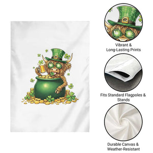 Funny Highland Cow St Patricks Day Garden Flag Farm Lover Gift TS12 Print Your Wear