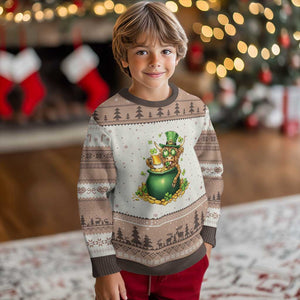 Funny Highland Cow St Patricks Day Ugly Christmas Sweater Farm Lover Gift TS12 Mocha Mousse Print Your Wear
