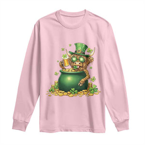 Funny Highland Cow St Patricks Day Long Sleeve Shirt Farm Lover Gift TS12 Light Pink Print Your Wear