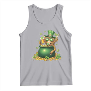 Funny Highland Cow St Patricks Day Tank Top Farm Lover Gift TS12 Athletic Heather Print Your Wear