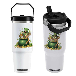 Funny Highland Cow St Patricks Day Flip Straw Tumbler Farm Lover Gift TS12 One Size: 30 oz White Print Your Wear