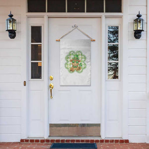 Funny Irish Highland Cow Shamrock Holiday Gift Garden Flag TS12 Print Your Wear