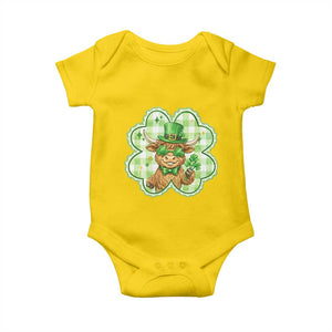 Funny Irish Highland Cow Shamrock Holiday Gift Baby Onesie TS12 Daisy Print Your Wear