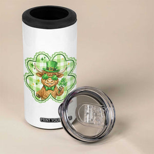 Funny Irish Highland Cow Shamrock Holiday Gift 4 in 1 Can Cooler Tumbler TS12 Print Your Wear