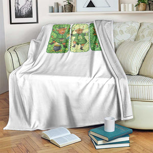 Vintage Highland Cow St Patricks Day Throw Blanket Farm Lover Gift TS12 Print Your Wear