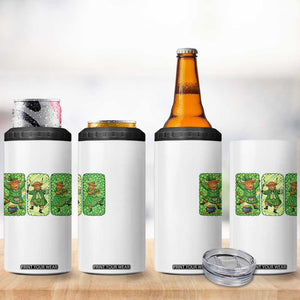 Vintage Highland Cow St Patricks Day 4 in 1 Can Cooler Tumbler Farm Lover Gift TS12 Print Your Wear