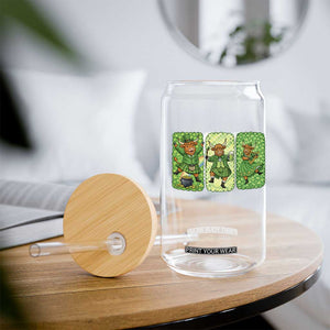 Vintage Highland Cow St Patricks Day Glass Can Farm Lover Gift TS12 Print Your Wear