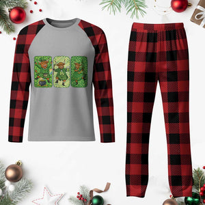 Vintage Highland Cow St Patricks Day Plaid Pajama Set Farm Lover Gift TS12 Buffalo Plaid Print Your Wear