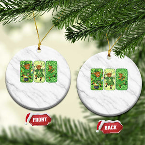 Vintage Highland Cow St Patricks Day Ceramic Ornament Farm Lover Gift TS12 1pc White Marble Print Your Wear