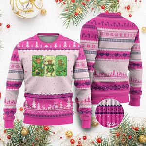 Vintage Highland Cow St Patricks Day Ugly Christmas Sweater Farm Lover Gift TS12 Hot Pink Print Your Wear