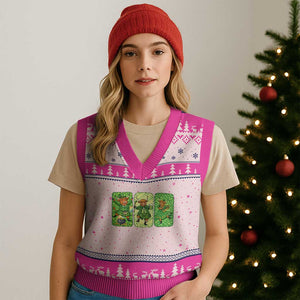 Vintage Highland Cow St Patricks Day V-Neck Knit Sweater Vest Farm Lover Gift TS12 Hot Pink Print Your Wear