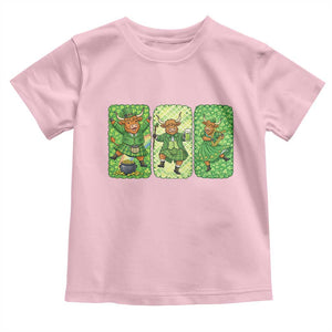 Vintage Highland Cow St Patricks Day Toddler T Shirt Farm Lover Gift TS12 Light Pink Print Your Wear