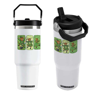 Vintage Highland Cow St Patricks Day Flip Straw Tumbler Farm Lover Gift TS12 One Size: 30 oz White Print Your Wear