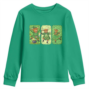 Vintage Highland Cow St Patricks Day Youth Sweatshirt Farm Lover Gift TS12 Irish Green Print Your Wear