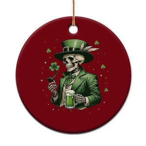 Skeleton St Patricks Day Drinking Ceramic Ornament Irish Party Gift TS12 1pc Red Print Your Wear