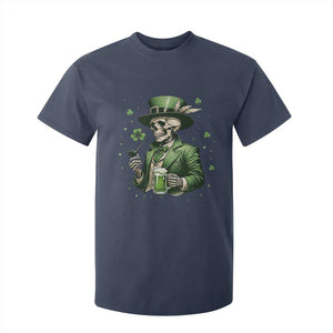 Skeleton St Patricks Day Drinking T Shirt For Kid Irish Party Gift TS12 Navy Print Your Wear
