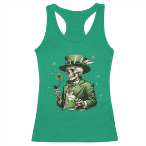 Skeleton St Patricks Day Drinking Racerback Tank Top Irish Party Gift TS12 Irish Green Print Your Wear