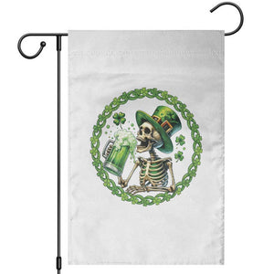 Lucky Irish Skeleton St Patricks Day Garden Flag Beer Lover TS12 Black Print Your Wear