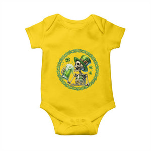 Lucky Irish Skeleton St Patricks Day Baby Onesie Beer Lover TS12 Daisy Print Your Wear