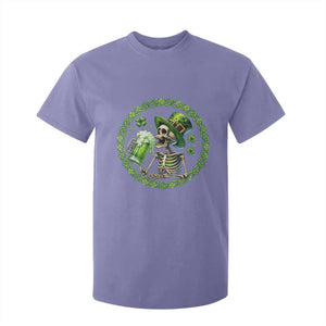Lucky Irish Skeleton St Patricks Day T Shirt For Kid Beer Lover TS12 Violet Print Your Wear