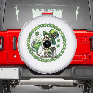 Lucky Irish Skeleton St Patricks Day Spare Tire Cover Beer Lover TS12 Black Print Your Wear