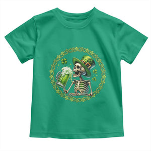 Lucky Irish Skeleton St Patricks Day Toddler T Shirt Beer Lover TS12 Irish Green Print Your Wear