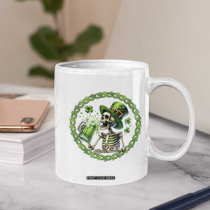Lucky Irish Skeleton St Patricks Day Coffee Mug Beer Lover TS12 Print Your Wear