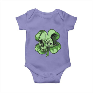 St Patricks Day Lucky Shamrock Skull Gift Baby Onesie TS12 Violet Print Your Wear